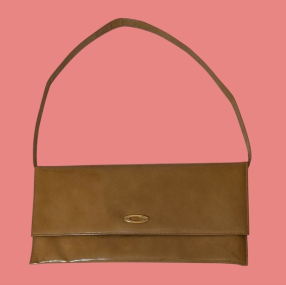 ❄️Calego Pleather Gold Tone Purse - Picture 1 of 9